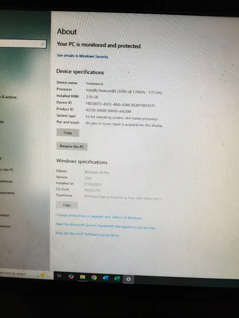 Mini PC 260 G1 Ram 2/ SSD 128 WINDOWS 10 PRO ORI