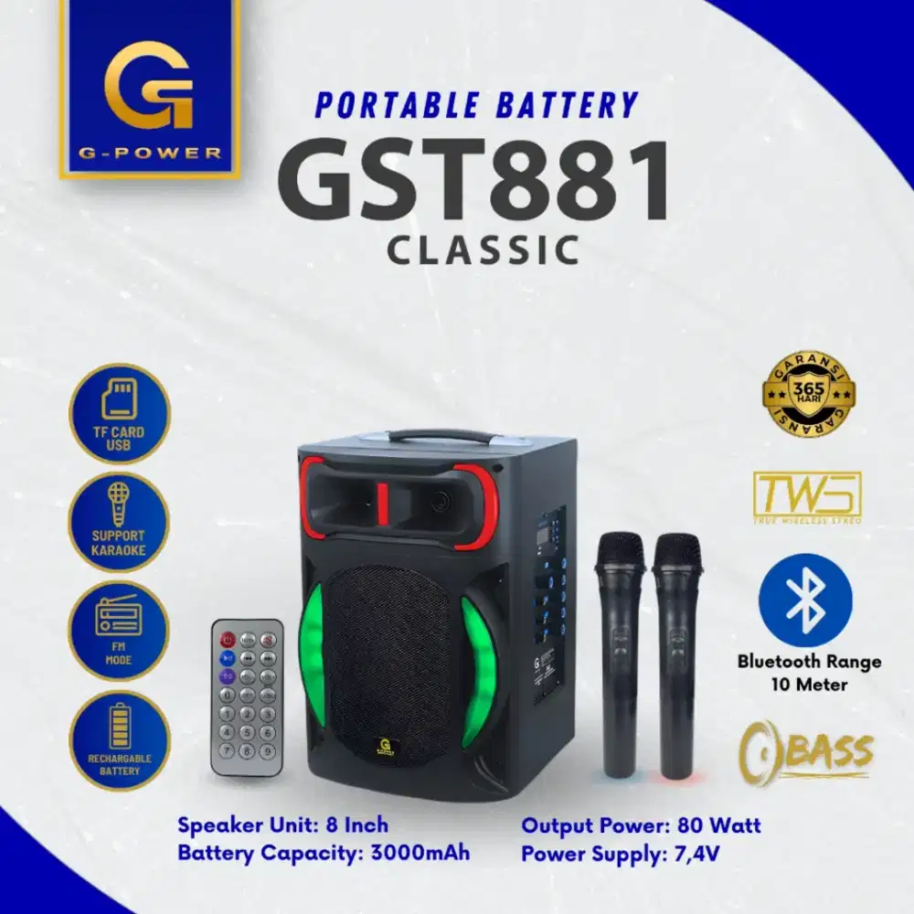 Speaker G-Power GST881classic box kayu
