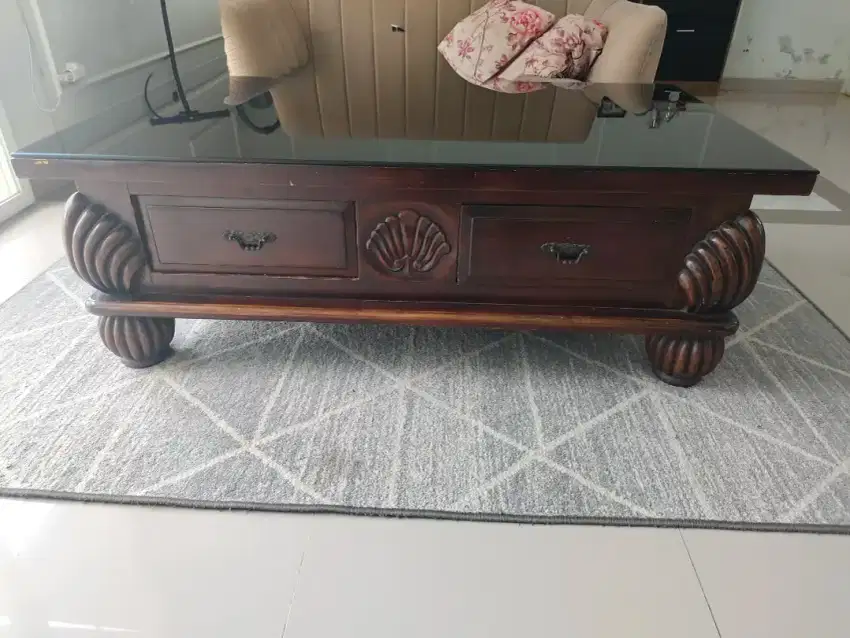 Meja Kayu Jati Antik 4 Laci