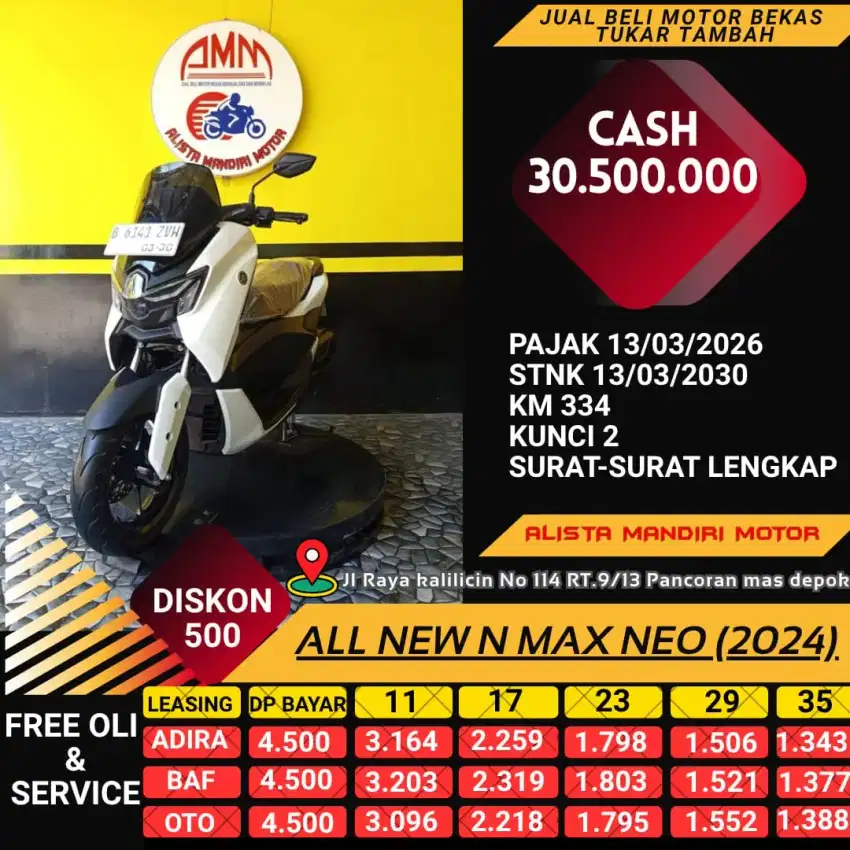 ALL NEW N MAX NEO TH 2024 KM LOW PAJAK ON KUNCI 2 LIKE NEW