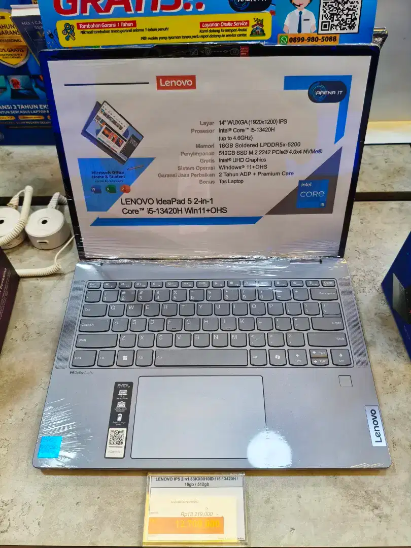 [Bisa Cicilan] Lenovo IdeaPad 5 2in1 83KX0010ID, Gratis 2x Cicilan
