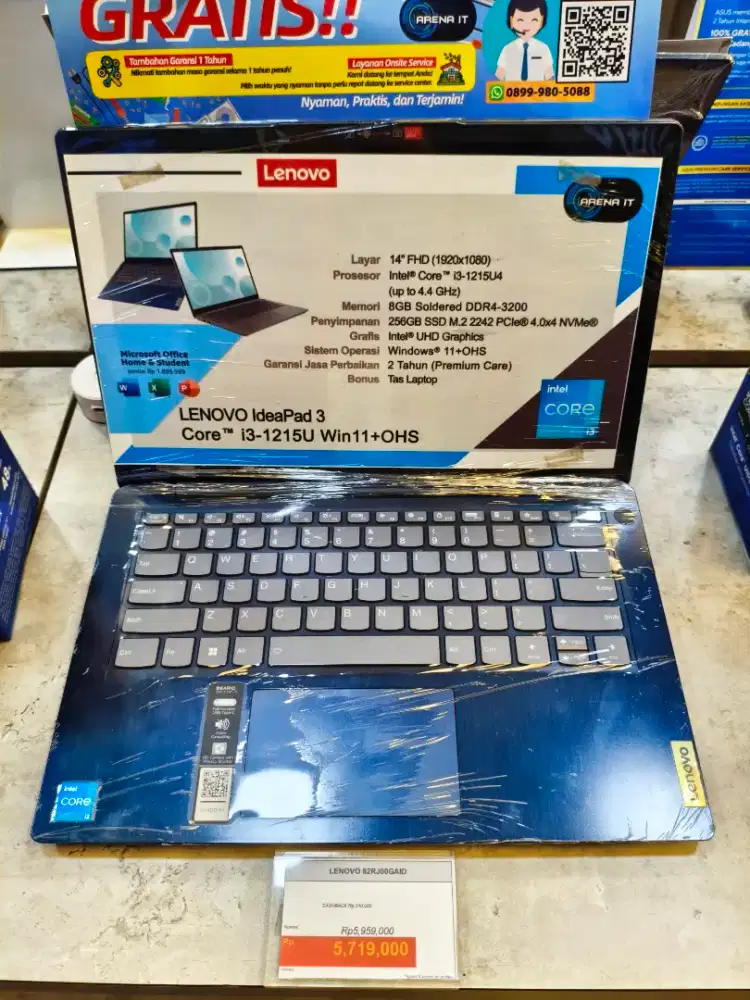 [Bisa Cicilan] Lenovo IdeaPad 3 82RJ00GAID, Gratis Hingga 2x Cicilan