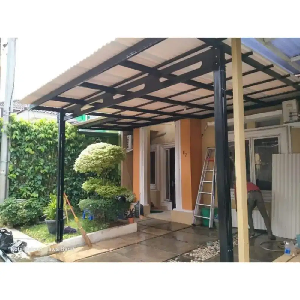 Pemasangan kanopi baja ringan