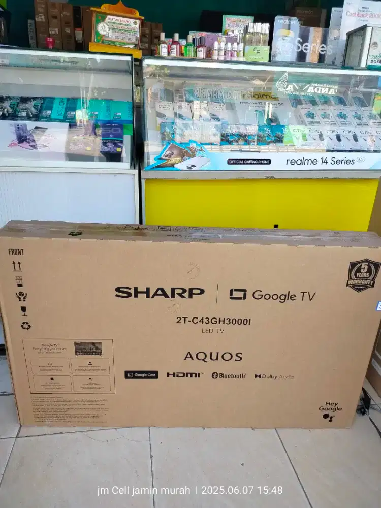 TV SHARP 43 GOOGLE TV BARU