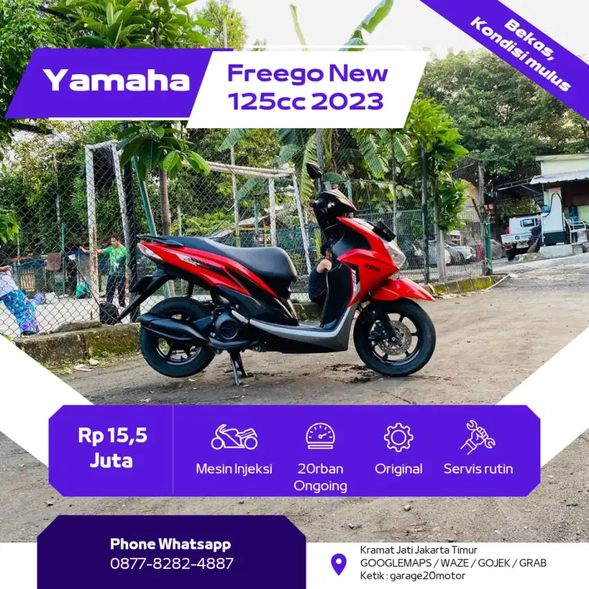 Yamaha All New freego 125cc std bluecore fi Tahun 2023