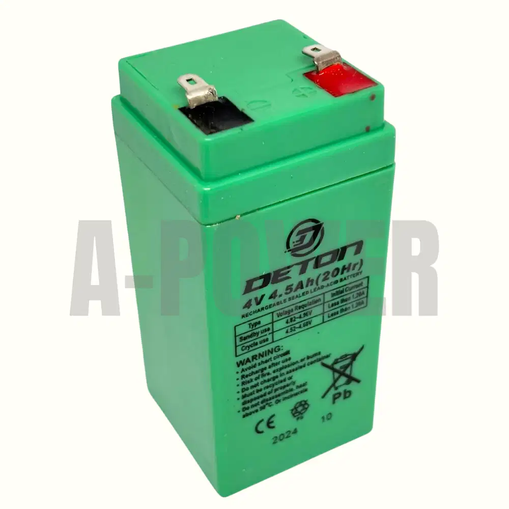 Deton - Baterai Aki / Accu Kering Timbangan Digital 4V 4.5Ah