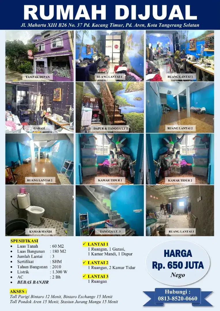 RUMAH DIJUAL SEGERA
