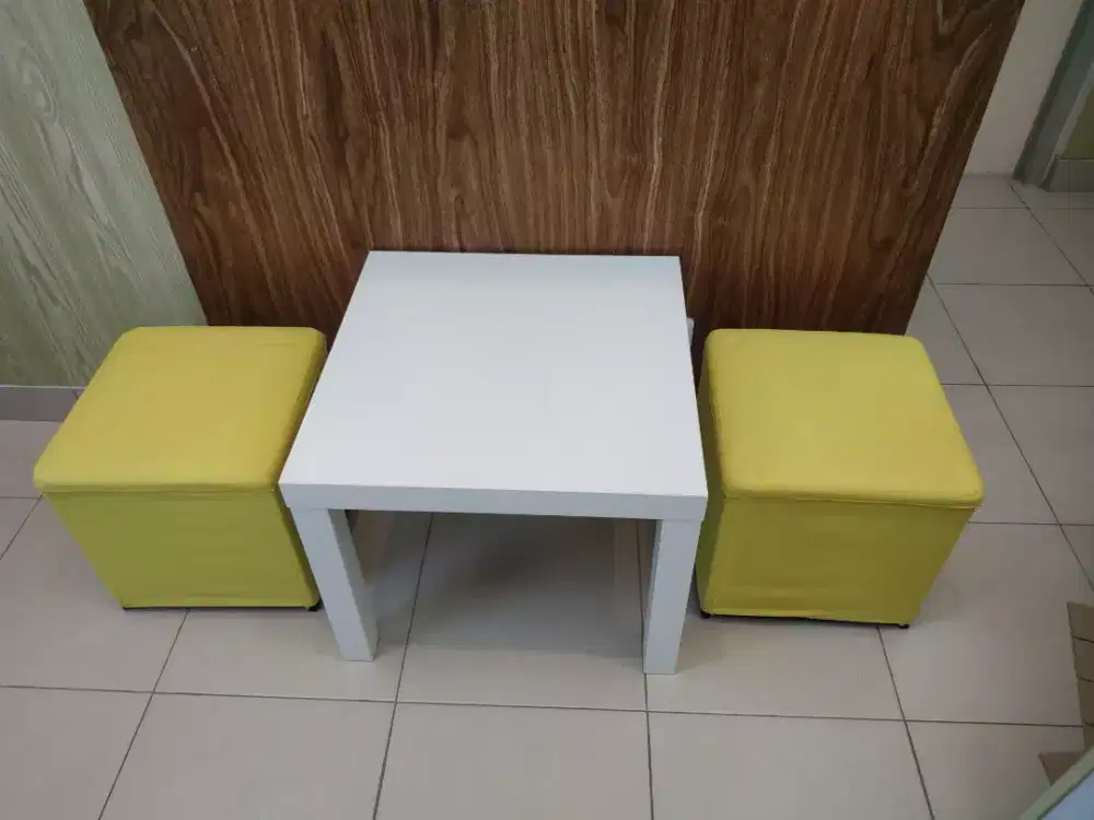 Meja Kursi minimalis import bahan catton rangka besi kuat