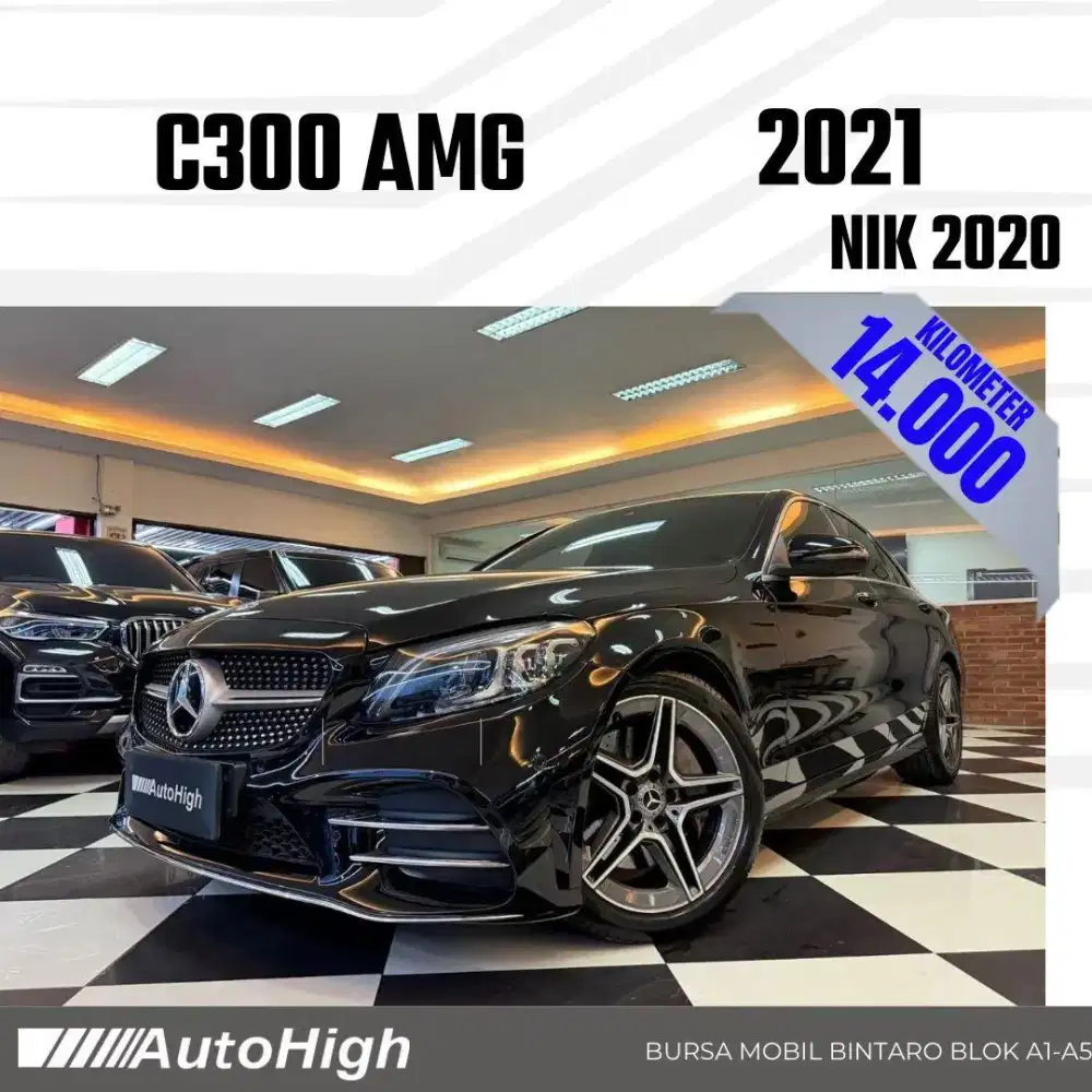 DP10% [Km14.000] C300 AMG 2020 Black Reg 2019 #AUTOHIGH