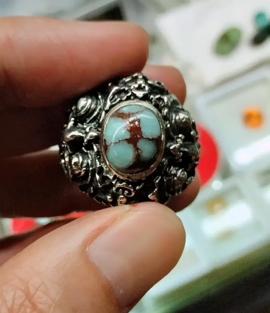 pirus mesir tapak jalak full daging ring ukir barong