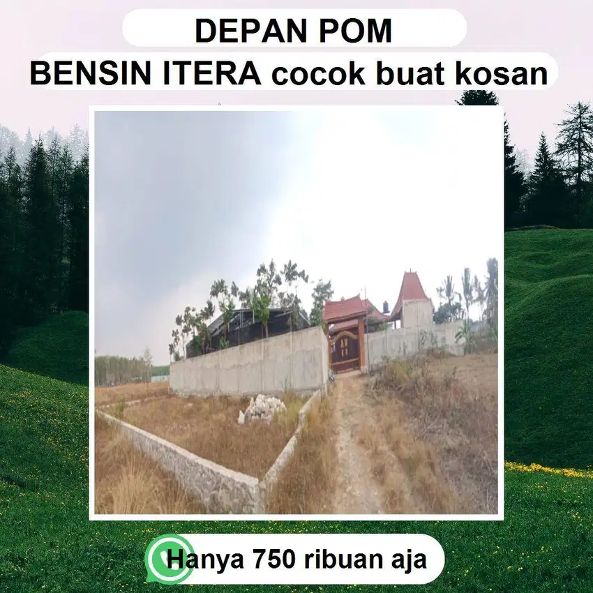 TANAH DEPAN SPBU ITERA HANYA 100 METER DARI JALUR 2 ITERA