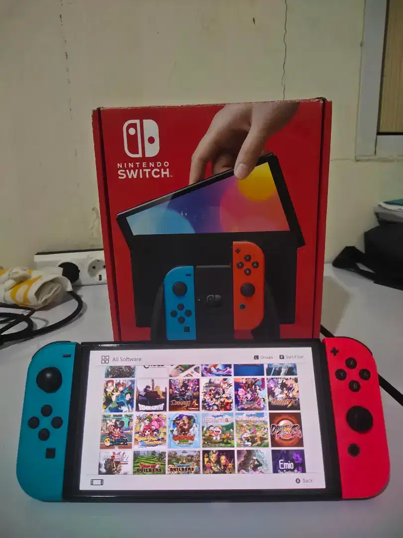 Nintendo Switch oled c*w 1 tb fullset fullgame exclusive Nintendo