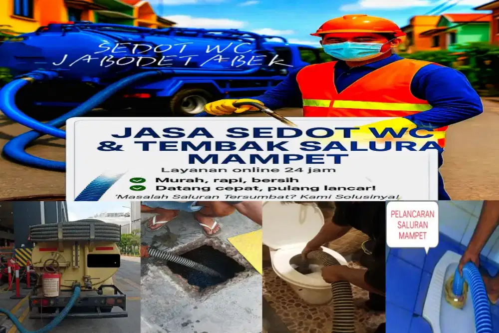 SEDOT WC PENUH & TEMBAK SALURAN MAMPET TUNTAS. Kab. Bogor