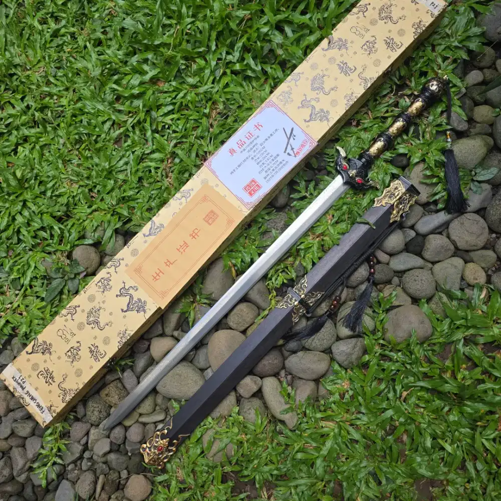 Pedang china burung phoniex fengshen phoniex bahan baja damascus