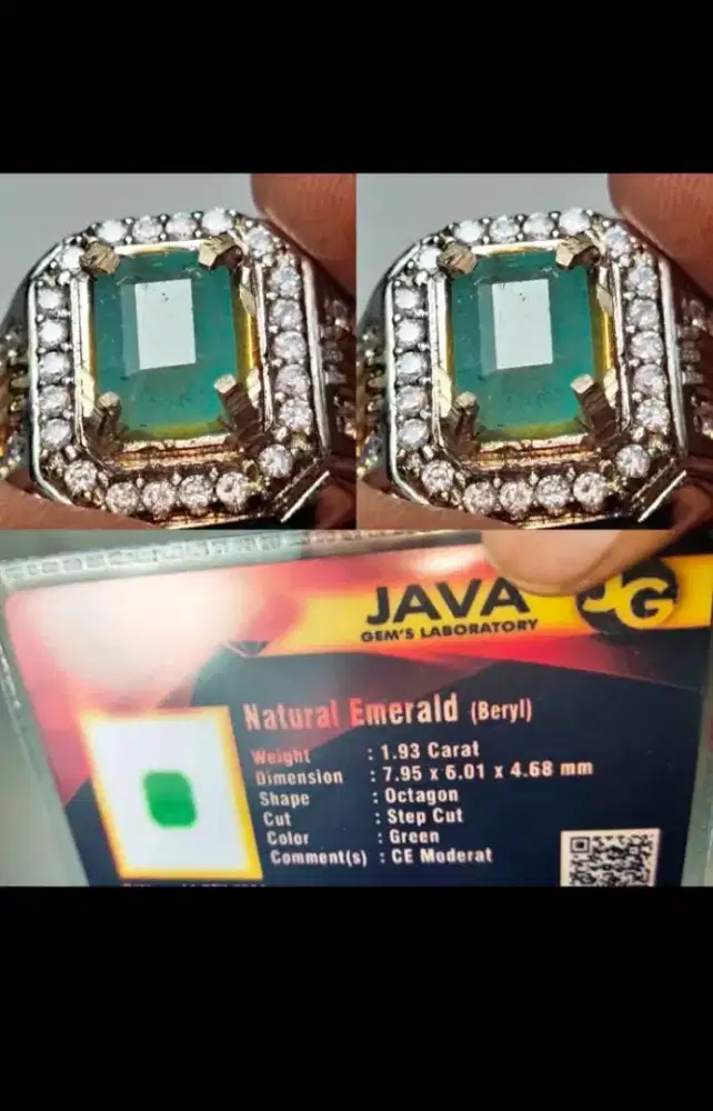 Natural emerald beryl