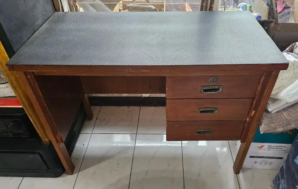 Meja Kayu Laci 50x100cm