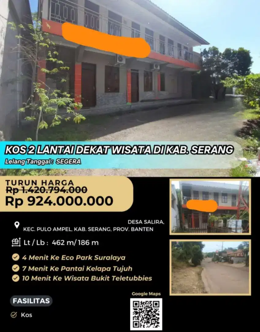 Dijual Rumah Kos2an Desa Salira Serang