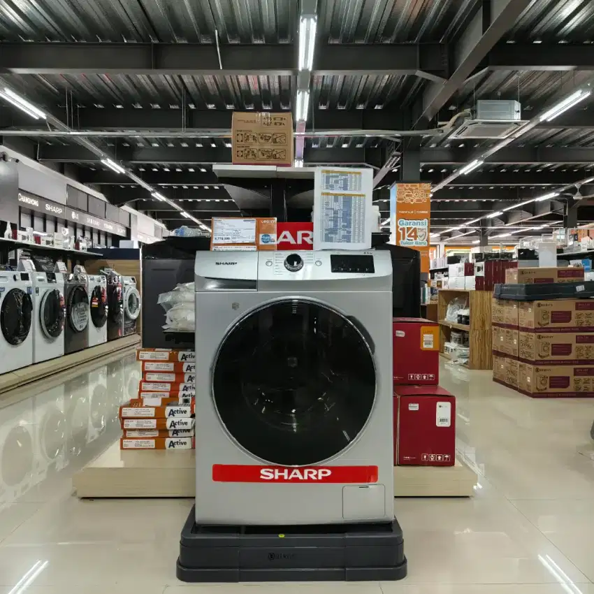 Mesin Cuci Sharp ES-FL1083W – Front Load 8 Kg, Baru & Bergaransi