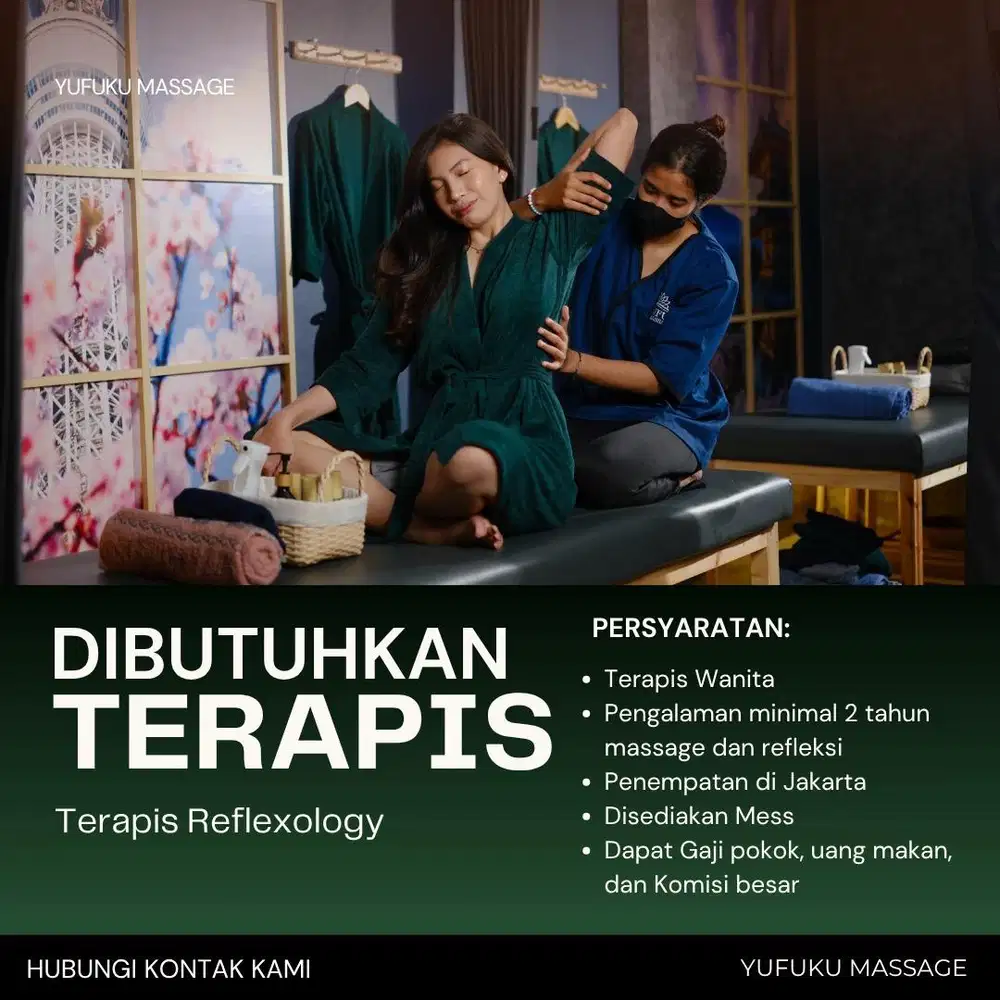 Dibutuhkan Terapis Pijat Refleksi lowker