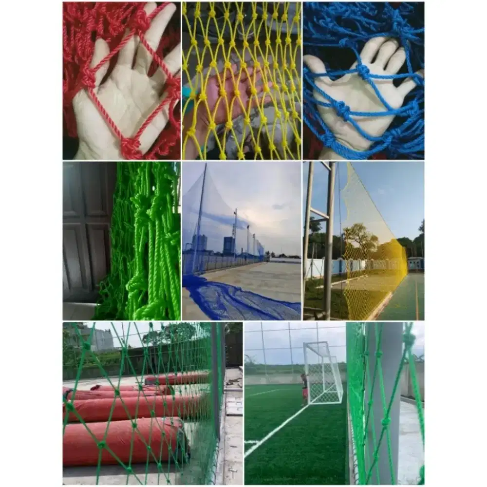 jaring keliling lapangan mini soccer, lapangan futsal, outdoor 4mm