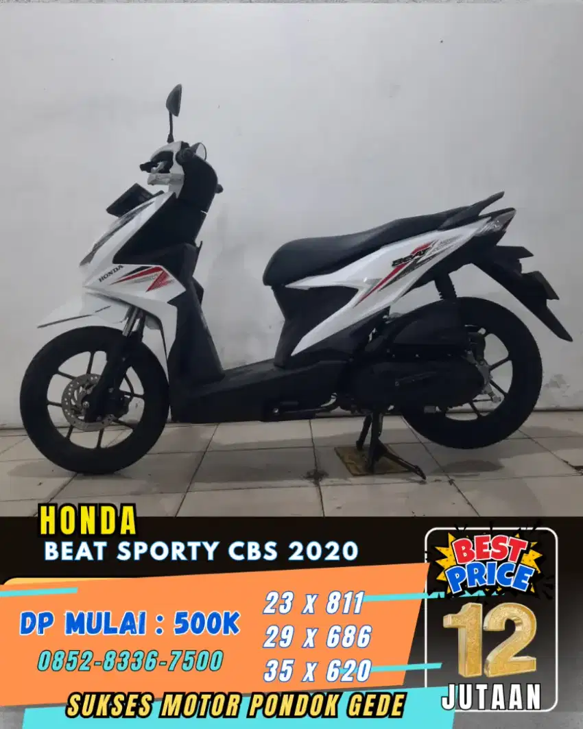 DP 500 RIBU CASH/KREDIT HONDA BEAT SPORTY CBS TAHUN 2020