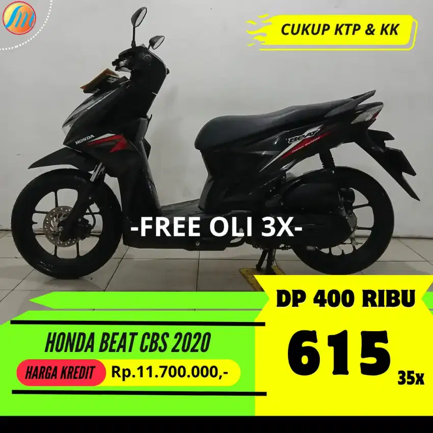 DP CUKUP 400RIBU ANGSURAN SANGAT RINGAN HONDA BEAT CBS 2020 BERGARANSI