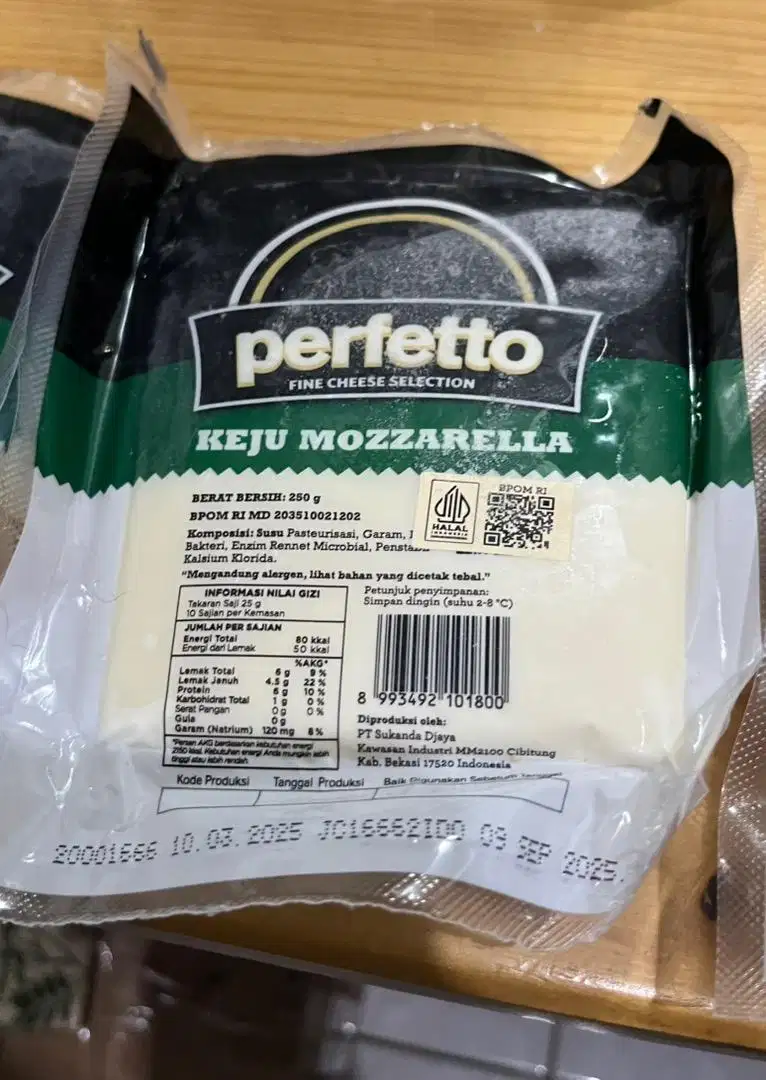 DIJUAL 3 PACK KEJU MOZZARELLA PERFETTO 250GRAM