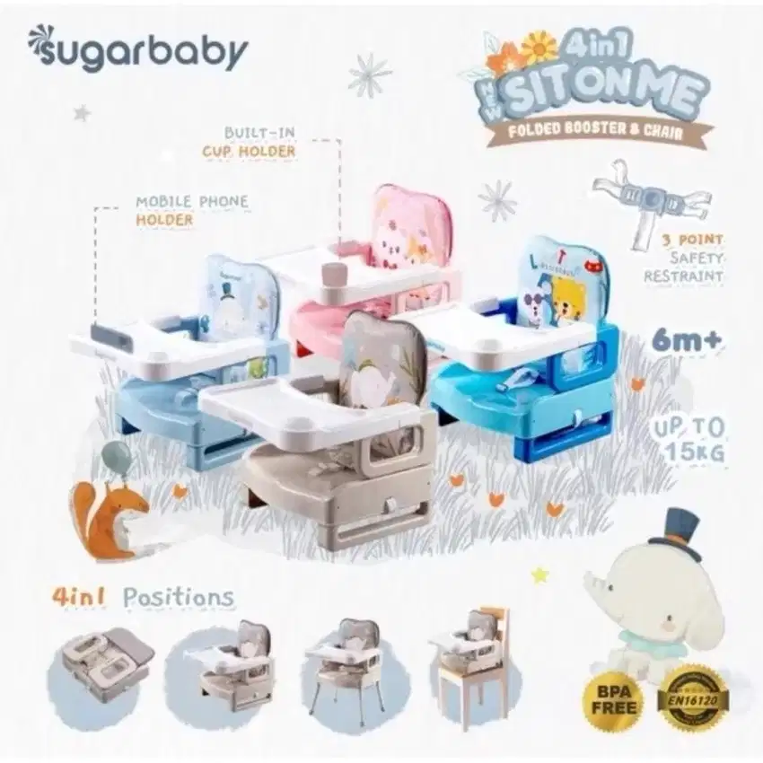 Booster Seat 4 in 1 SitOnMe Sugarbaby