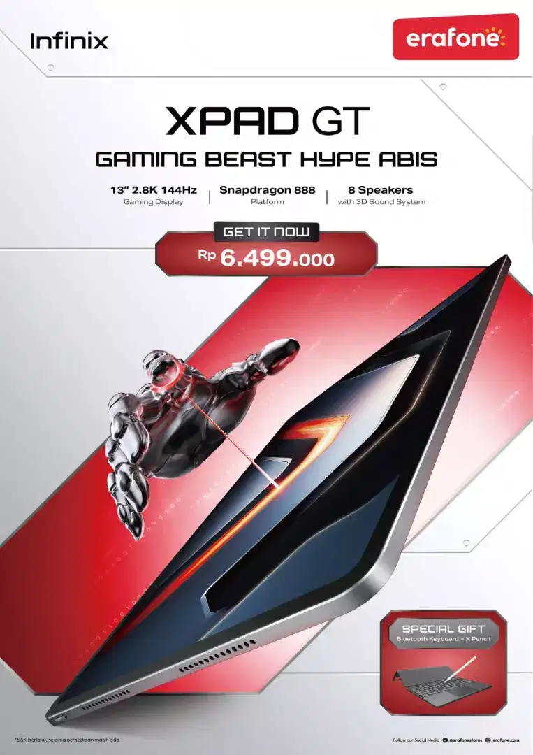 INFINIX XPAD GT 8/256 FREE KEYBOARD + XPENCIL