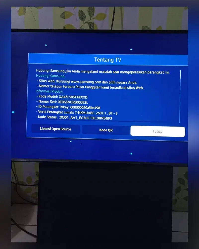 TELEVISI SMART LED  MERK SAMSUNG 43 INCI