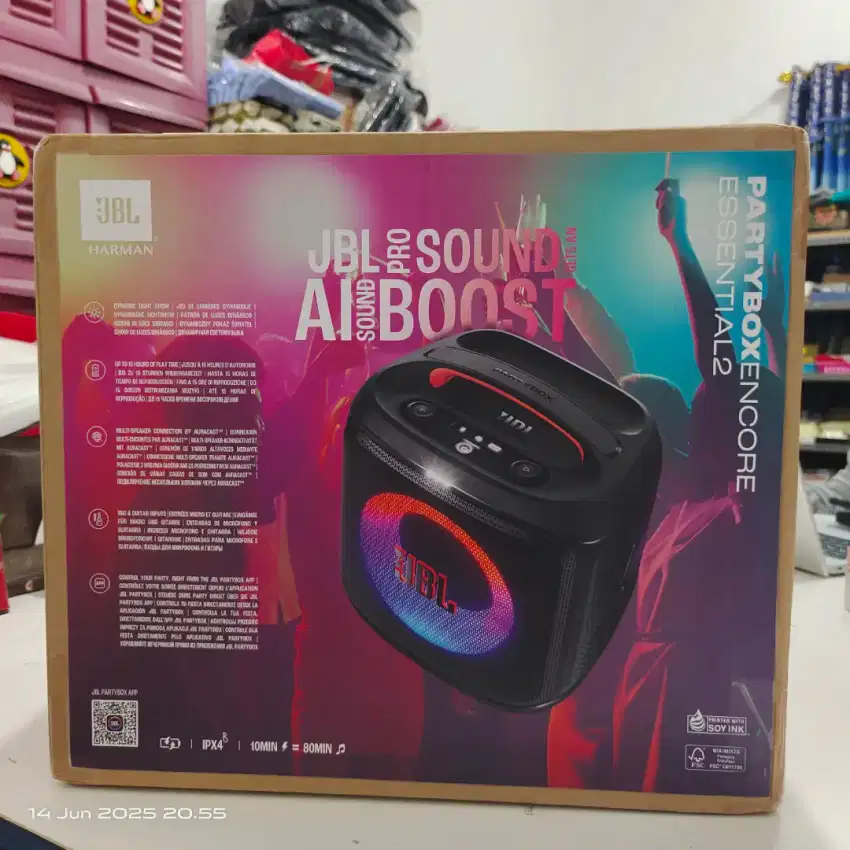 JBL PARTYBOX ENCORE ESSENTIAL 2 NEW PORTABEL BLUETOOTH KAROKE SPEAKER