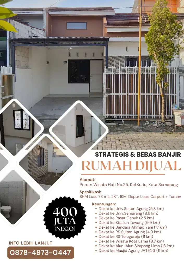 Rumah Sehat, Lokasi Strategis & Bebas Banjir