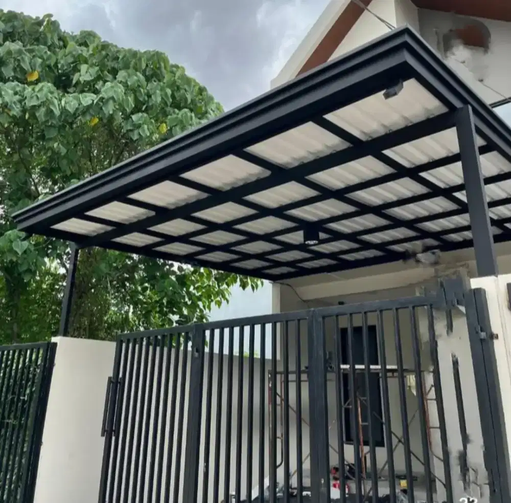 Kanopi rangka holo atap alderon