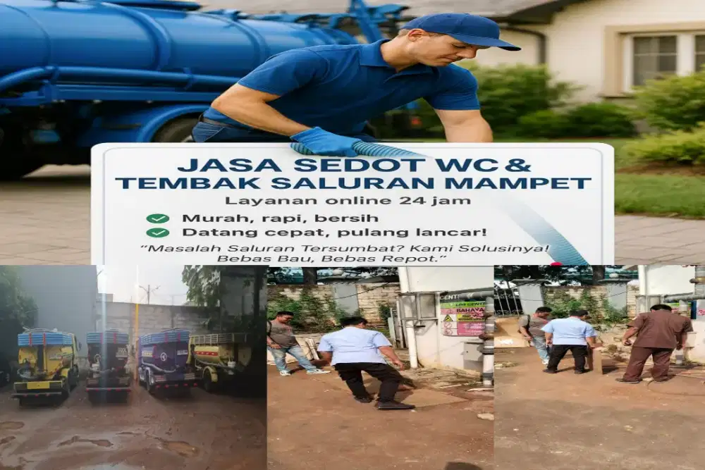 SEDOT WC KURAS SEPTIK TANK & MAMPET DIJAMIN TUNTAS. SETU TANGSEL