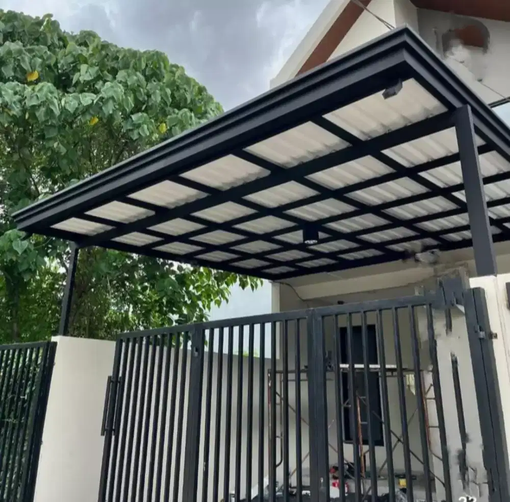 Kanopi rangka holo atap alderon