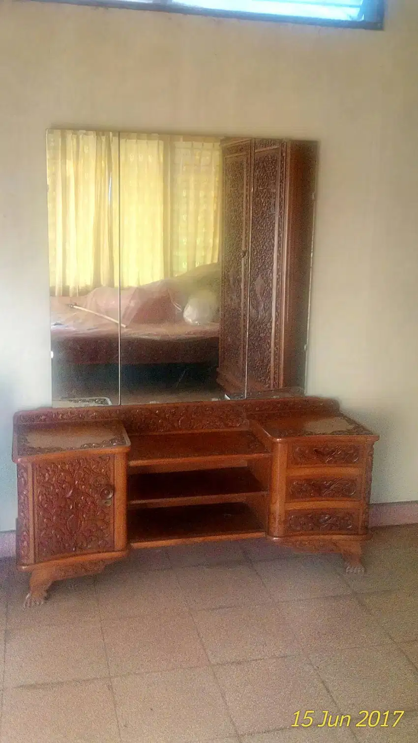 Meja Rias Full Ukiran kayu jati