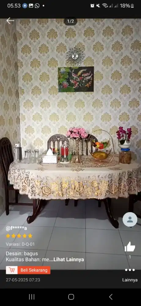 TAPLAK MEJA PVC ADA 2 UKURAN