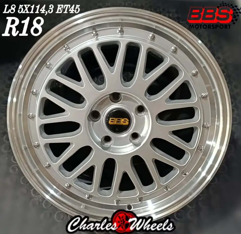 Jual velg baru bbs lm r18 5x114,3 innova hrv crv camry civic dll