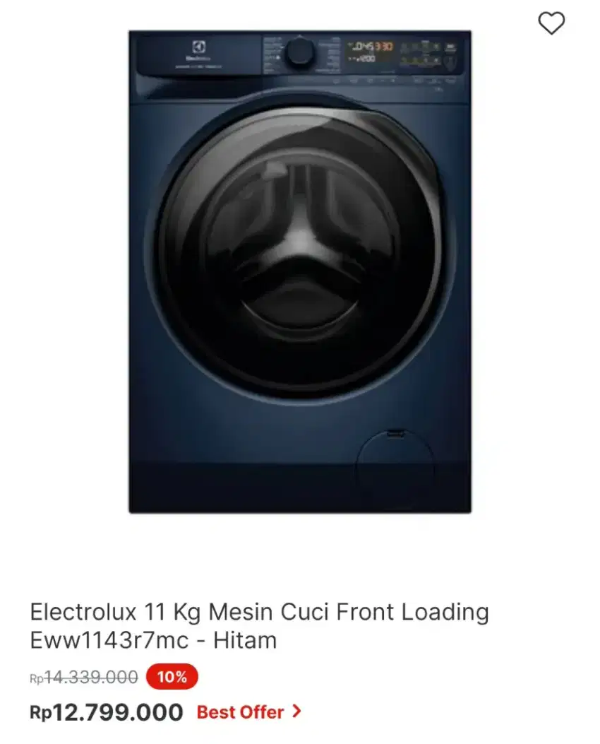 ELECTROLUX WM FRONT LOAD 11KG