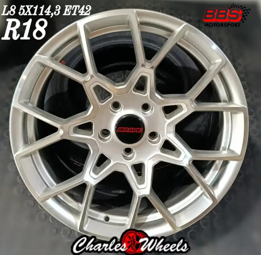 Jual velg mobil murah r18 brave 5x114,3 innova hrv crv terios dll