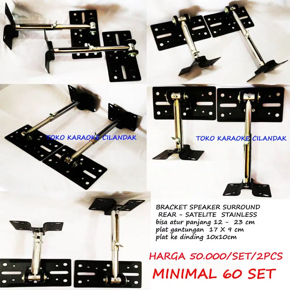 BRACKET SPEAKER STAINLESS  HARGA 50RB MINIMAL 60PCS