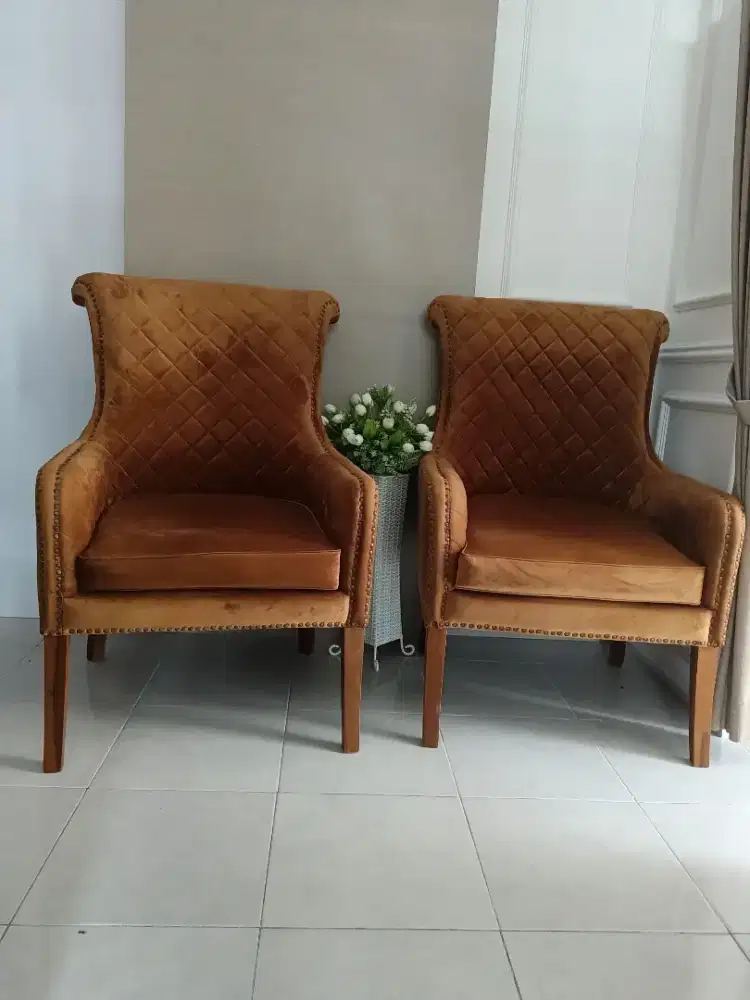 Sofa Single Minimalis Kayu jati