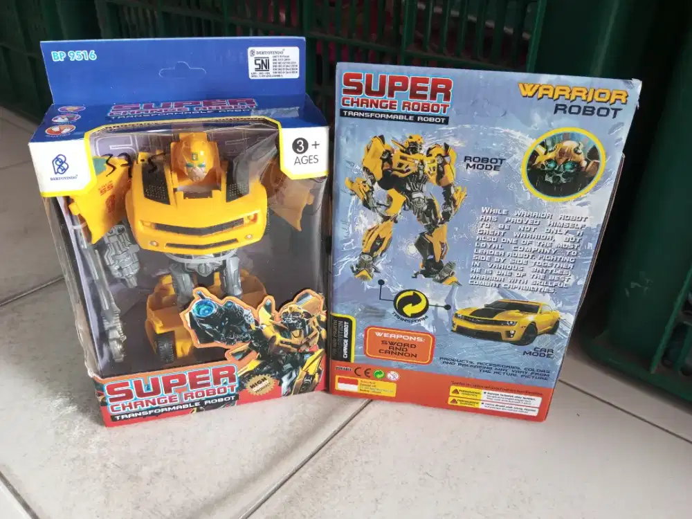 Mainan anak super change robot