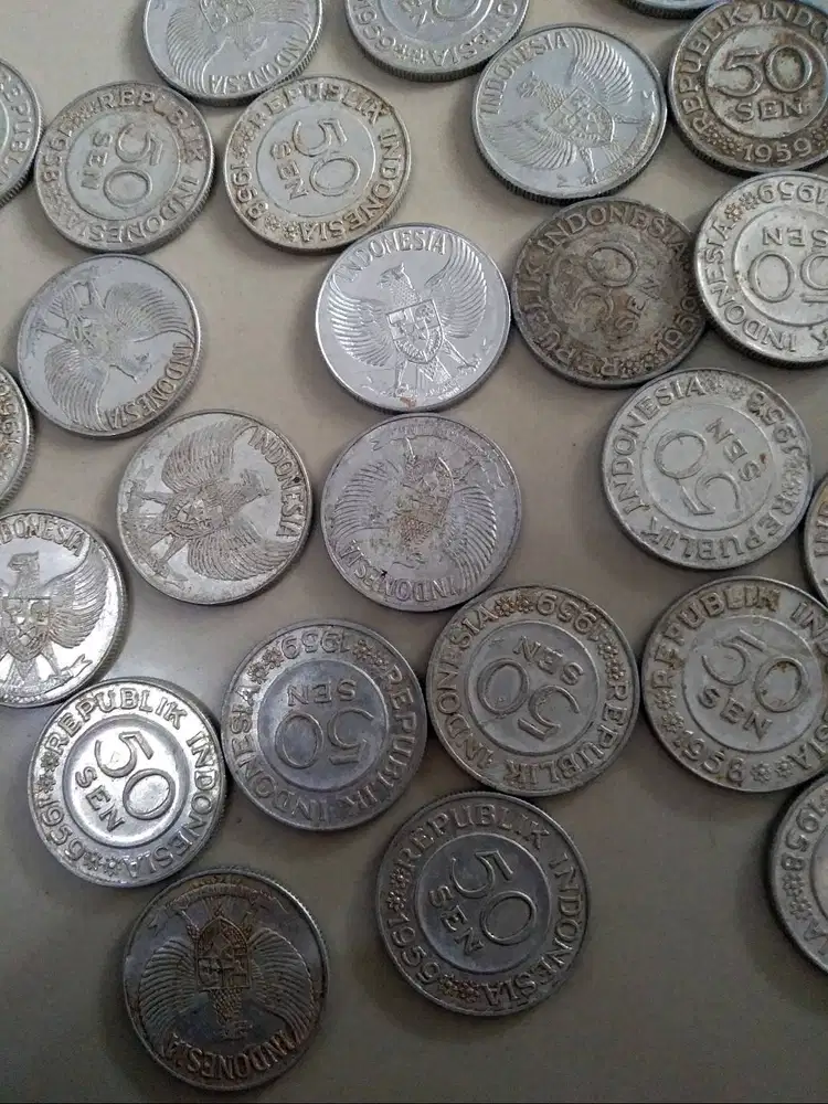 coin kuno 50 sen aluminium