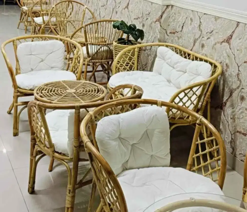 Sofa set + meja tanpa kaca