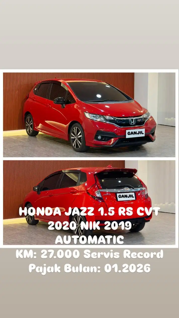 KM 27.000 JAZZ RS 2019 AUTOMATIC CASH OR KREDIT N TUKAR TAMBAH