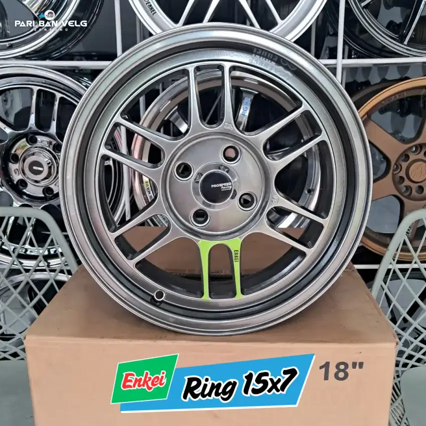 Velg Enkei Rpf1 Ring 15 lebar 7 
Pcd. 4×100 Et. 40