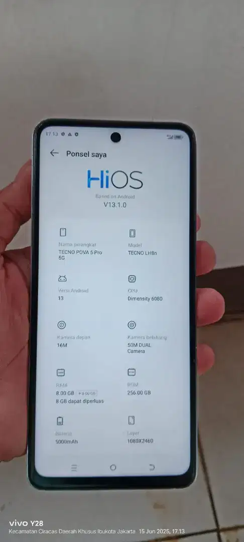 Tecno pova 5 pro. 5G. Resmi. 8+8/256 lcet2 pmkyan ja NFC