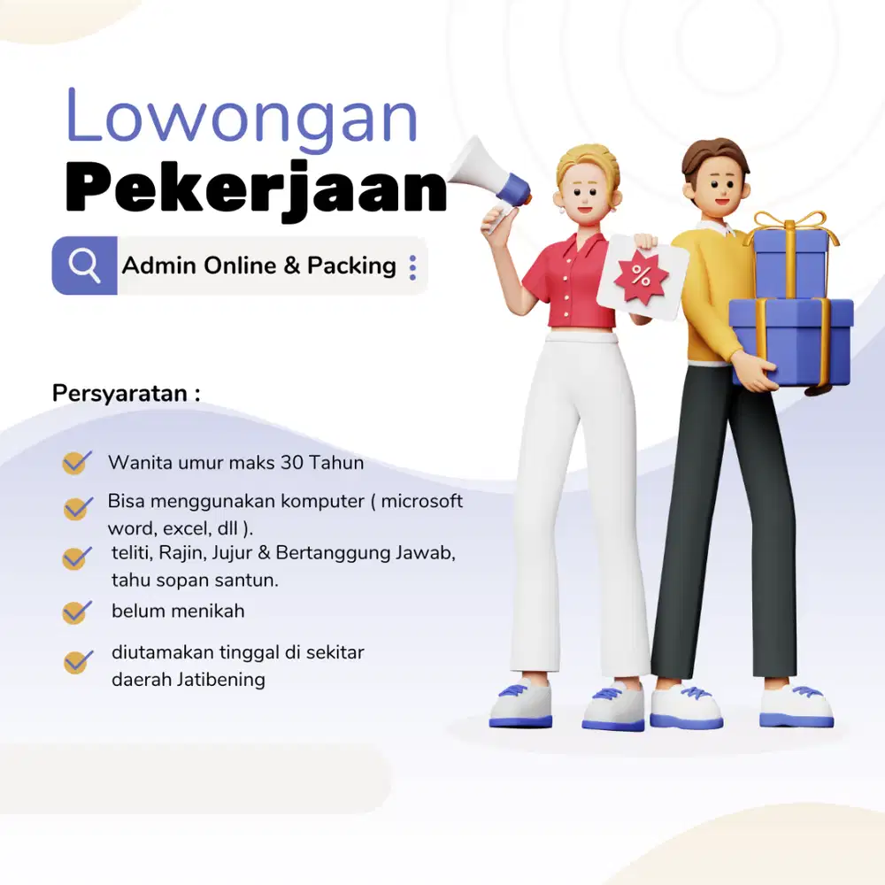 Tenaga Admin & Packing