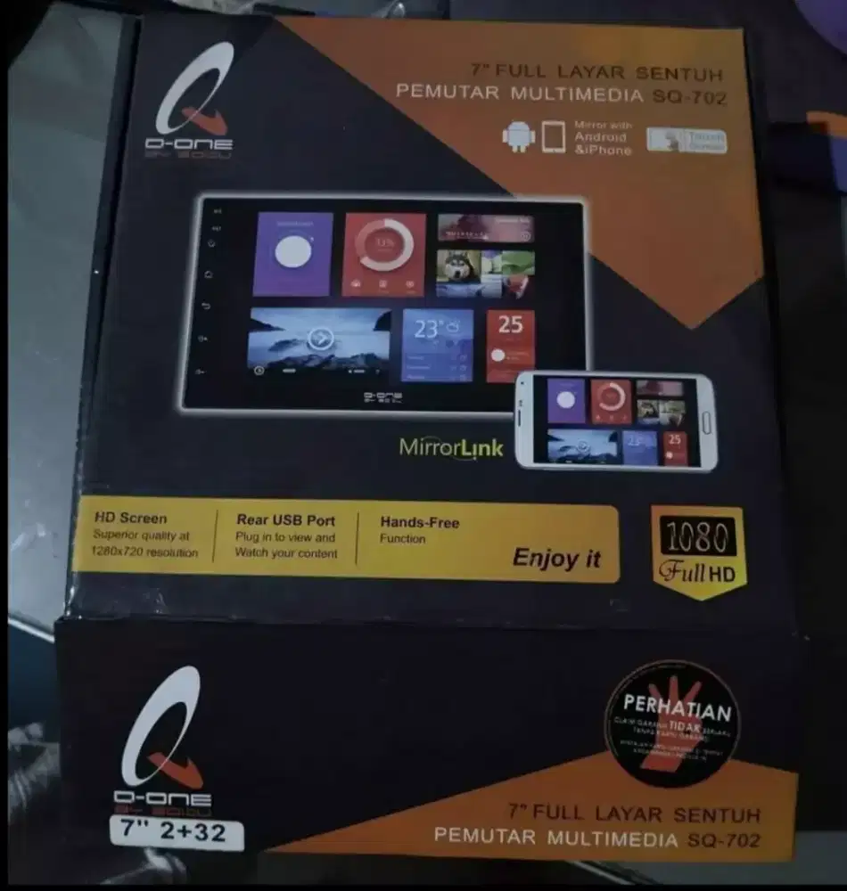 DIJUAL HEAD UNIT DOUBLE DIN ANDROID Q-ONE 7INCH SQ-702 MIRRORLINK